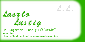 laszlo lustig business card